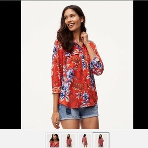 Ann Taylor LOFT Long Sleeve Button Front SZ M